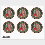 MAGAnificent Christmas Santa Claus Trump MAGA Ronde Sticker<br><div class="desc">Een vrolijke Santa Trump-sticker voor kerstpost,  kaarten,  cadeaus en traktaties deze MAGA-kerst.</div>