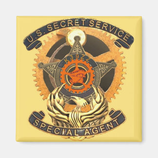 Magazijn 13 Steampunk Secret Service Badge Magnet