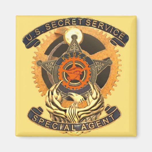 Magazijn 13 Steampunk Secret Service Badge Magnet (Voorkant)