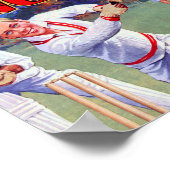 magazijn waarop cricket wordt afgespeeld poster (Hoek)