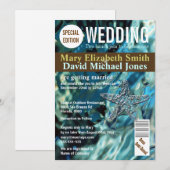 Magazijnomslag | Blauw strand bruiloft zeester Kaart (Voorkant / Achterkant)