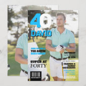 Magazine 40 Mannen Golfveertigjarige verjaardag Kaart (Voorkant / Achterkant)