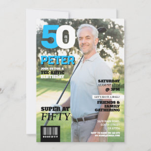 Magazine 50 Mannen Golfviering 50 jaar Kaart
