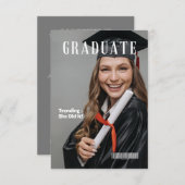 MAGAZINE AFSTUDEREN AANKONDIGING FEESTUITNODIGING (Voorkant / Achterkant)