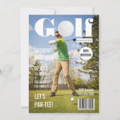 Magazine Celebrity Golf Verjaardagsfeest Foto Kaart (Voorkant)