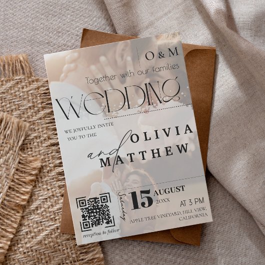 Magazine Cover 2 Photo Wedding  Kaart