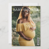Magazine Cover Foto Baby shower Kaart (Voorkant)