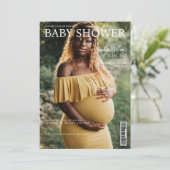 Magazine Cover Foto Baby shower Kaart (Staand voorkant)