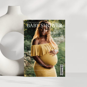 Magazine Cover Foto Baby shower Kaart
