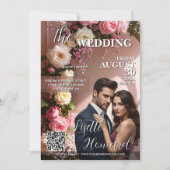 Magazine Cover Glam Wedding Kaart (Voorkant)