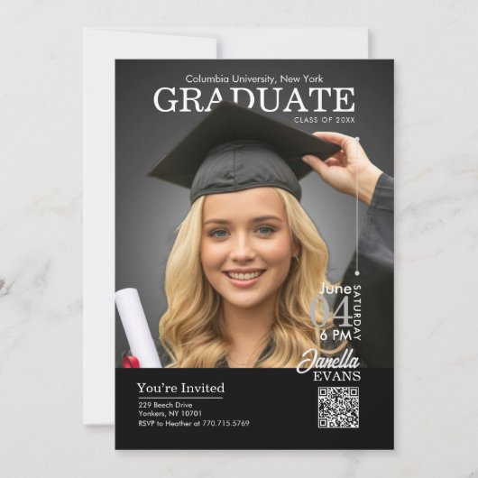 Magazine Cover Graduation Black Kaart (Voorkant)