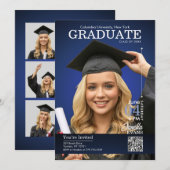 Magazine Cover Graduation Blue Kaart (Voorkant / Achterkant)