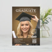 Magazine Cover Graduation Gold Kaart (Staand voorkant)