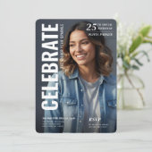 Magazine Cover Photo Milestone 25th Birthday Party Kaart (Staand voorkant)