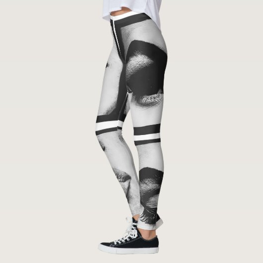 Magazine cover vrouw figuur gezicht leggings (Links)