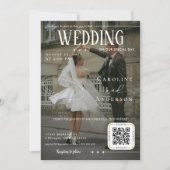 Magazine Cover Wedding Invitation Kaart (Voorkant)