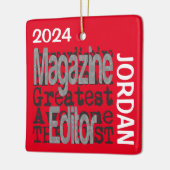 Magazine Editor Extraordinaire CUSTOM Keramisch Ornament (Links)