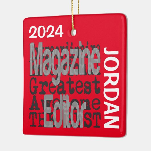 Magazine Editor Extraordinaire CUSTOM Keramisch Ornament (Links)