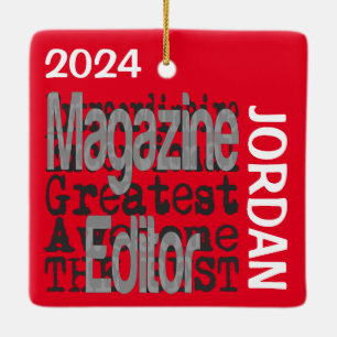 Magazine Editor Extraordinaire CUSTOM Keramisch Ornament