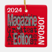 Magazine Editor Extraordinaire CUSTOM Keramisch Ornament (Voorkant)