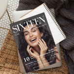 Magazine Editorial Newspaper Sweet 16 Foto Kaart<br><div class="desc">Maak kennis met de ultieme Sweet 16-uitnodiging die eruit ziet als een tijdschrift! Onze uitnodiging aan het tijdschrift Sweet Sixteen is de perfecte manier om deze mijlpaal in stijl te vieren. Met een verbluffende foto van de verjaardagspersoon op de cover, zal deze uitnodiging zeker een blijvende indruk maken op al...</div>