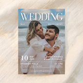 Magazine Editorial Newspaper Wedding Photo Invitat Kaart