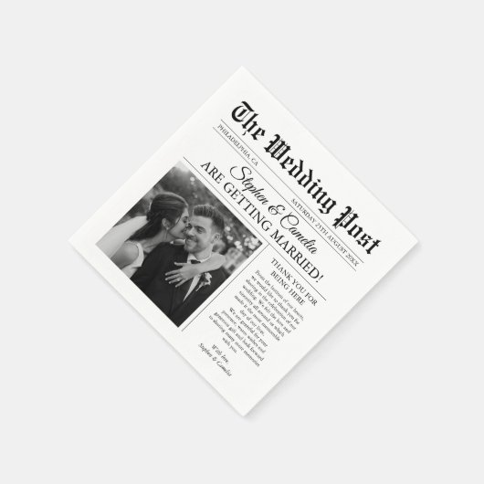 Magazine Editorial Newspaper Wedding Photo Servet (Hoek)