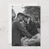 Magazine Editorial Newspaper Wedding Save the Date Kaart (Achterkant)