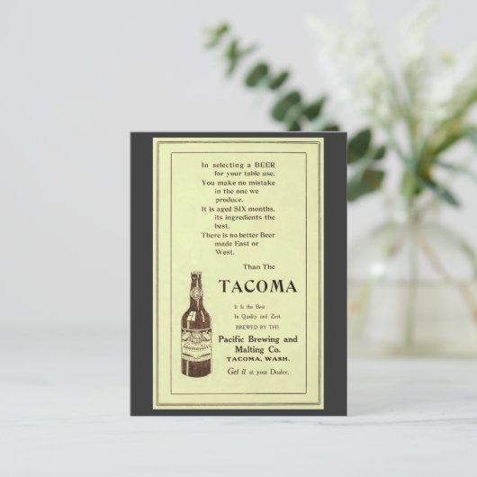  magazine en Tacoma-tafelbier Briefkaart (Staand voorkant)