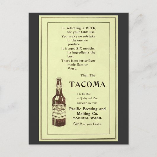 magazine en Tacoma-tafelbier Briefkaart (Voorkant)