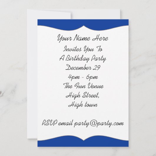 Magazine Foto Birthday Party nodigt uit Kaart (Achterkant)