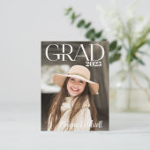 Magazine-geïnspireerde uitnodiging voor afstudeerf (Staand voorkant)