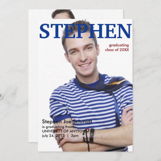 Magazine Hoesje Afstuderen aankondiging (Voorkant / Achterkant)