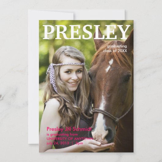 Magazine Hoesje Afstuderen aankondiging (Voorkant)