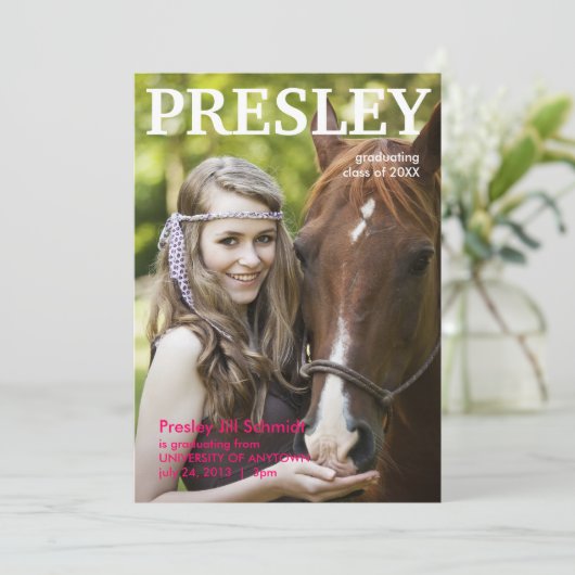 Magazine Hoesje Afstuderen aankondiging (Staand voorkant)