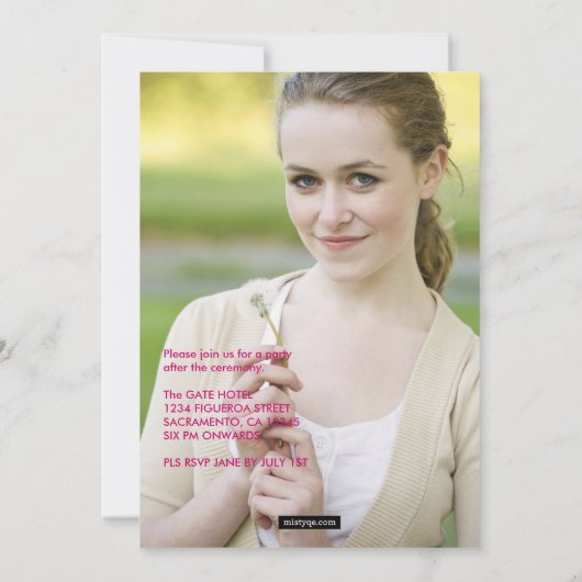 Magazine Hoesje Afstuderen aankondiging (Achterkant)