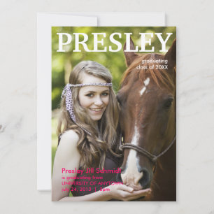 Magazine Hoesje Afstuderen aankondiging