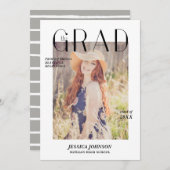 Magazine Hoesje Afstuderen Aankondiging fotokaart (Voorkant / Achterkant)