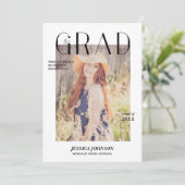 Magazine Hoesje Afstuderen Aankondiging fotokaart (Staand voorkant)