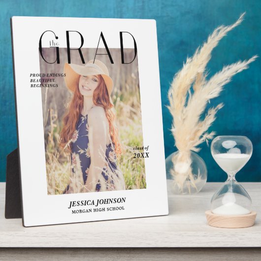 Magazine Hoesje Afstuderen Aankondiging fotokaart Fotoplaat (Zijkant)