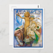 Magazine Hoesje, Alphonse Mucha Briefkaart (Voorkant / Achterkant)