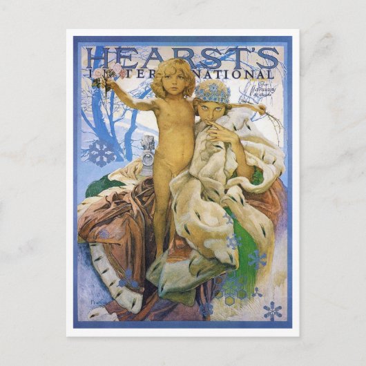Magazine Hoesje, Alphonse Mucha Briefkaart (Voorkant)
