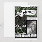 magazine Hoesje Art Nouveau Wedding Kaart (Voorkant / Achterkant)