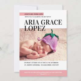 Magazine Hoesje Baby Girl Doop Kaart