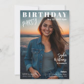 Magazine Hoesje Beach Verjaardag Kaart (Voorkant)