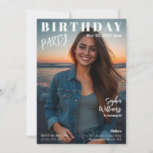 Magazine Hoesje Beach Verjaardag Kaart