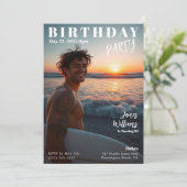 Magazine Hoesje Beach Verjaardag Kaart (Staand voorkant)