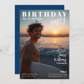 Magazine Hoesje Beach Verjaardag Kaart (Voorkant / Achterkant)