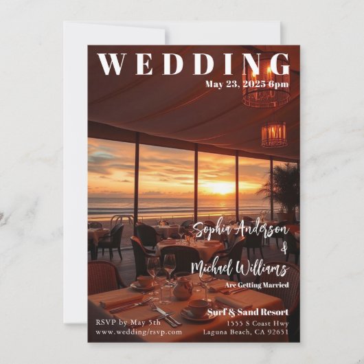 Magazine Hoesje Beach Wedding Kaart (Voorkant)