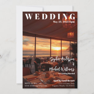 Magazine Hoesje Beach Wedding Kaart